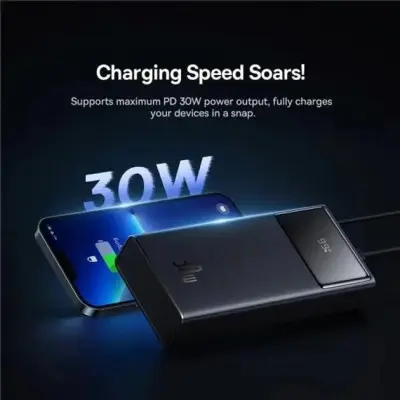 Универсальная мобильная батарея Повербанк Baseus StarLord 30W 20000mAh Чёрный