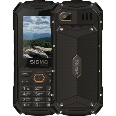 Мобільний телефон Sigma X-treme PV68 Black Orange, Чорний помаранчевий