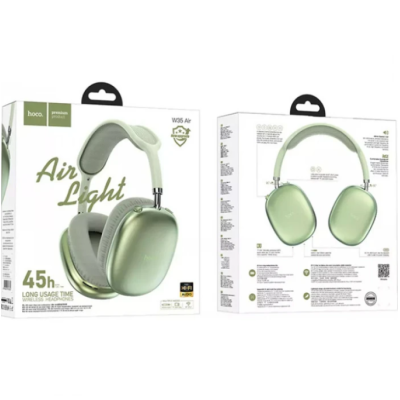 Беспроводные полноразмерные наушники Hoco W55 Green Stereo Bluetooth Headphones, зеленые
