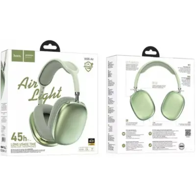 Беспроводные полноразмерные наушники Hoco W55 Green Stereo Bluetooth Headphones, зеленые