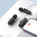 Бездротовий петличний мікрофон Hoco L15 Lightning + Type C Чорний