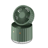 Настольный вентилятор Rapid Cooling 3in1 з водым охолаждением и подсветкой 1200 mAh Зеленый