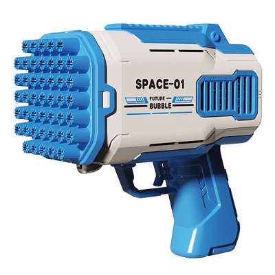 Пистолет с мыльными пузырями Bubble Gun 698-20 с насадками на 32/45 отверстий 50ml (Blue)