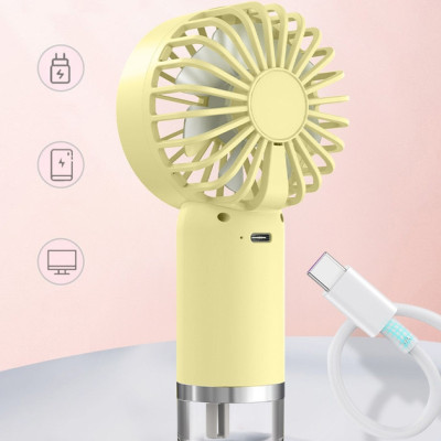 Портативный вентилятор LS610 с водяным охоложденнием 500mAh (Yellow)