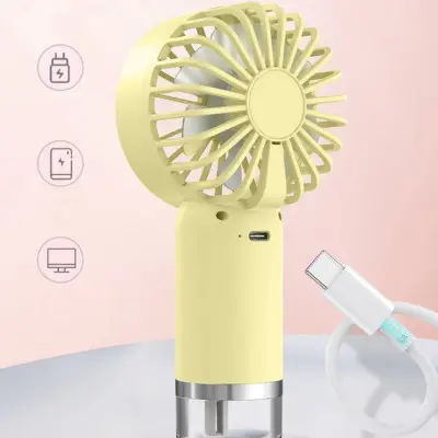 Портативний вентилятор LS610 з водяним охолодженням 500mAh (Yellow)