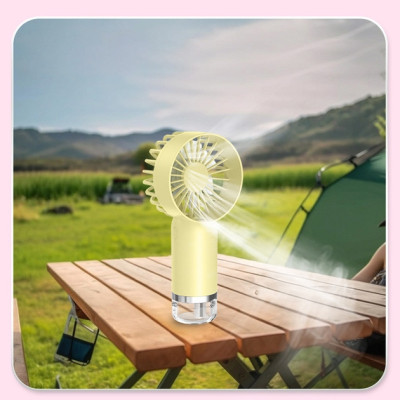 Портативный вентилятор LS610 с водяным охоложденнием 500mAh (Yellow)