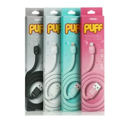 Кабель Remax Puf Lightning 1м Черный