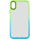 Чохол накладка Fresh sip iPhone X Бірюзовий/ Лимонний