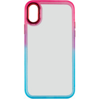 Чехол накладка Fresh sip iPhone X Бирюзовый/ Розовый Чехол накладка Fresh sip iPhone X Бирюзовый/ Розовый