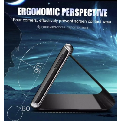 Чехол-книжка Clear View Standing Huawei P40 Lite E Черная