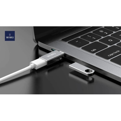 USB хаб WIWU T02 Pro Type-C Grey, Сірий USB хаб WIWU T02 Pro Type-C Grey, Сірий