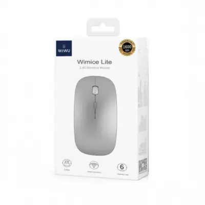 Бездротова миша BT WIWU WM102 Silver, Срібна Бездротова миша BT WIWU WM102 Silver, Срібна