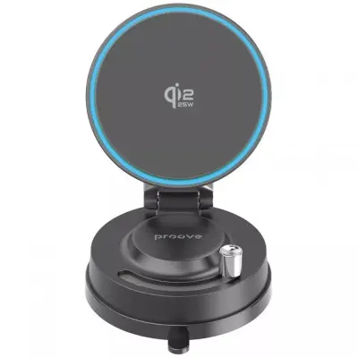 Автодержатель Proove JetLock Qi2.2  25W Black, Черный
