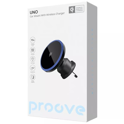 Автодержатель Proove UNO 15W Black, Черный