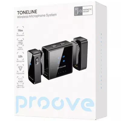 Бездротовий петличний мікрофон Proove ToneLine Чорний