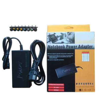 Универсальный зарядное устройство для ноутбука 96W Black, Чёрный
