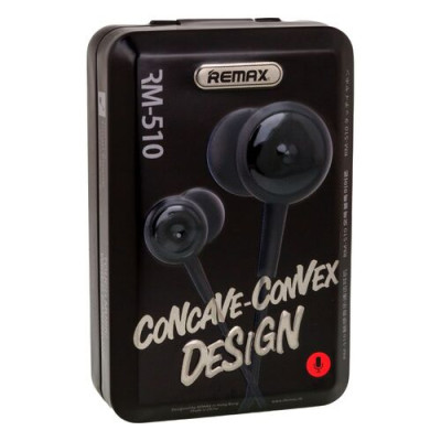 Провідні навушники-гарнітура Remax RM-510 Black, чорний