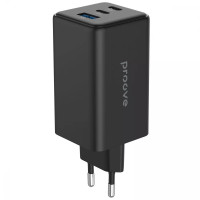 Мережевий зарядний пристрій Proove Pocket GAN 100W (2Type-C+USB)  Black, Чорний Мережевий зарядний пристрій Proove Pocket GAN 100W (2Type-C+USB)  Black, Чорний