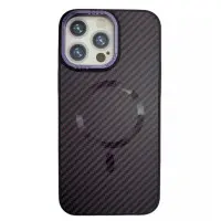 Чохол накладка Carbon Armor with MagSafe iPhone 12/12 Pro Фіолетова