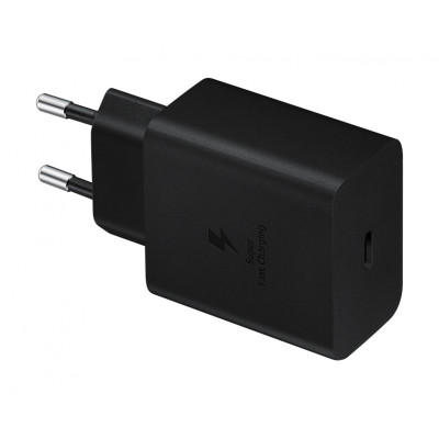 Мережевий зарядний пристрій Samsung 45W Compact Power Adapter with Type-C to Type-C Cable Black, Чорний