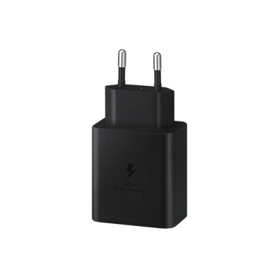 Мережевий зарядний пристрій Samsung 45W Compact Power Adapter with Type-C to Type-C Cable Black, Чорний