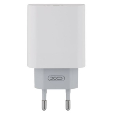 Мережевий зарядний пристрій XO PD 1USB + 1USB-С (18W) Білий (L64)