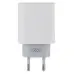 Мережевий зарядний пристрій XO PD 1USB + 1USB-С (18W) Білий (L64)