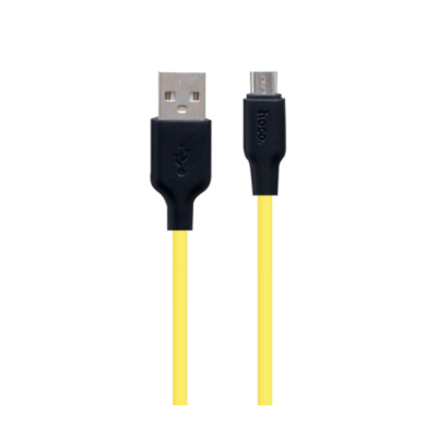 Кабель дата Hoco X21 microUSB 1м Чорно-жовтий