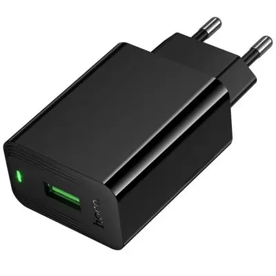 Сетевое зарядное устройство Hoco CS92A USB-A (18W) Black, Черный