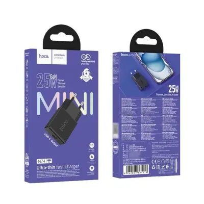 Сетевое зарядное устройство Hoco N74 PD25W Black, Черный