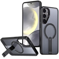 Чехол Накладка Breeze MagSafe Samsung S721 (S24 FE) Черная