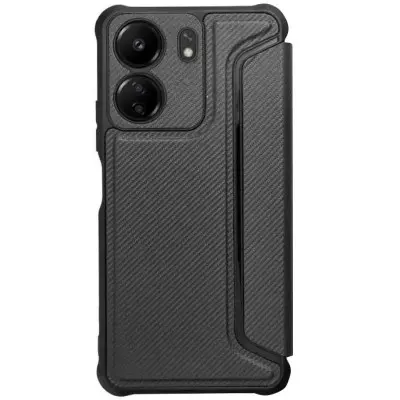 Чехол-книжка Getman Razor Xiaomi Redmi 13C / Poco C65 Чорная (Carbon) Чехол-книжка Getman Razor Xiaomi Redmi 13C / Poco C65 Чорная (Carbon)