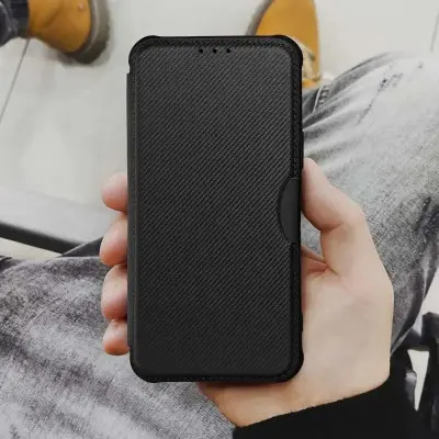 Чехол-книжка Getman Razor Xiaomi Redmi Note 13 Pro 4g Чорная (Carbon)