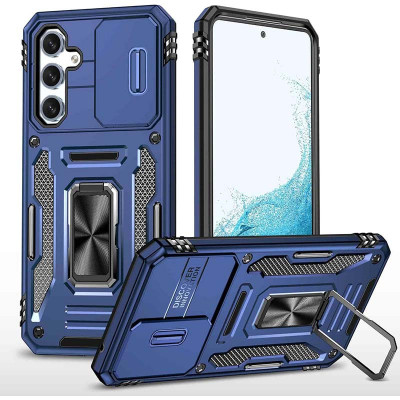 Чехол накладка Camshield Army Ring Samsung A356 (A35 5G)/A556 (A55 5G) Синяя