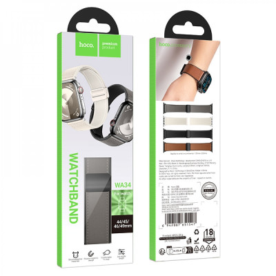 Ремінець Apple Watch 42мм-49мм Hoco WA34 Сірий (Dark Grey)