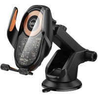 Автодержатель Hoco HW34 с БЗУ Black, Чёрный Автодержатель Hoco HW34 с БЗУ Black, Чёрный