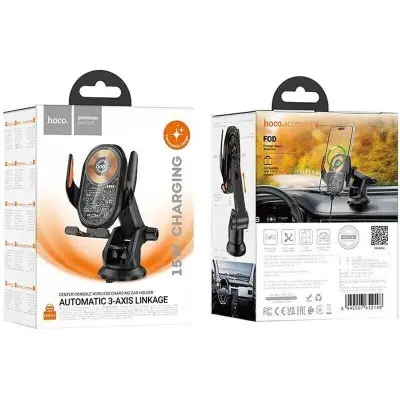 Автотримач Hoco HW34 з БЗП Black, Чорний