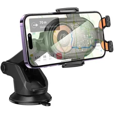 Автотримач Hoco HW34 з БЗП Black, Чорний