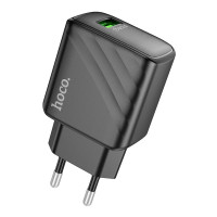 Мережевий зарядний пристрій Hoco CS21A1USB/QC 3.0 Чорний Мережевий зарядний пристрій Hoco CS21A1USB/QC 3.0 Чорний