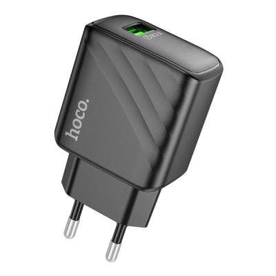 Сетевое зарядное устройство МЗП Hoco CS21A 1USB/QC 3.0 Черный
