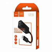 Перехідник аудіокабель Hoco LS15 2-Lightning converter Перехідник аудіокабель Hoco LS15 2-Lightning converter