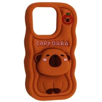 Накладка Capybara iPhone 13/14/15 Коричнева (3D)