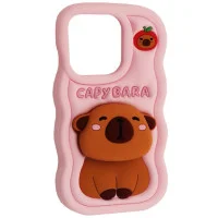Накладка Capybara iPhone 13/14/15 Світло-рожева (3D)