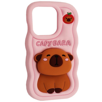 Накладка Capybara iPhone 13/14/15 Світло-рожева (3D)