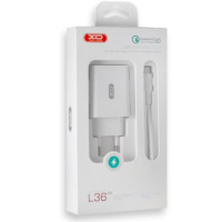 Сетевое зарядное устройство XO L36 Lightning Q.C 3.0 White, Белый Сетевое зарядное устройство XO L36 Lightning Q.C 3.0 White, Белый