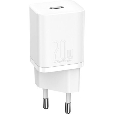 Сетевое зарядное устройство Baseus Super Si 20W PD White, Белый