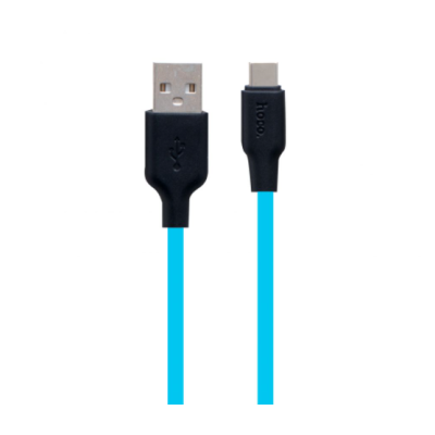 Кабель дата Hoco X21 USB Type A - Type-C 1м Чорно-синій