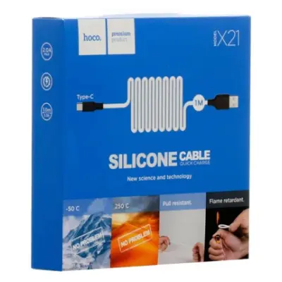 Кабель дата Hoco X21 USB Type A - Type-C 1м Чорно-помаранчевий