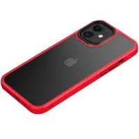 Чехол накладка Metal Buttons iPhone 11 Красная
