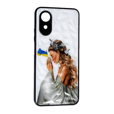 Чехол накладка Prisma UA OPPO A17 Украинка с флагом